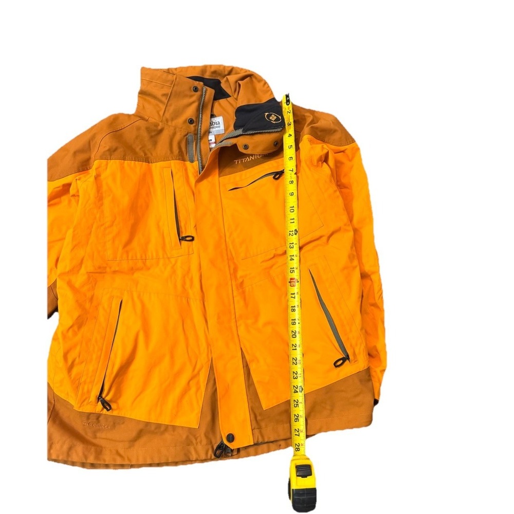 🔥Columbia Titanium🤑Ski Jacket Large Waterproof Parka Omni-Tech Orange‎ 3-in-1 - Picture 9 of 10